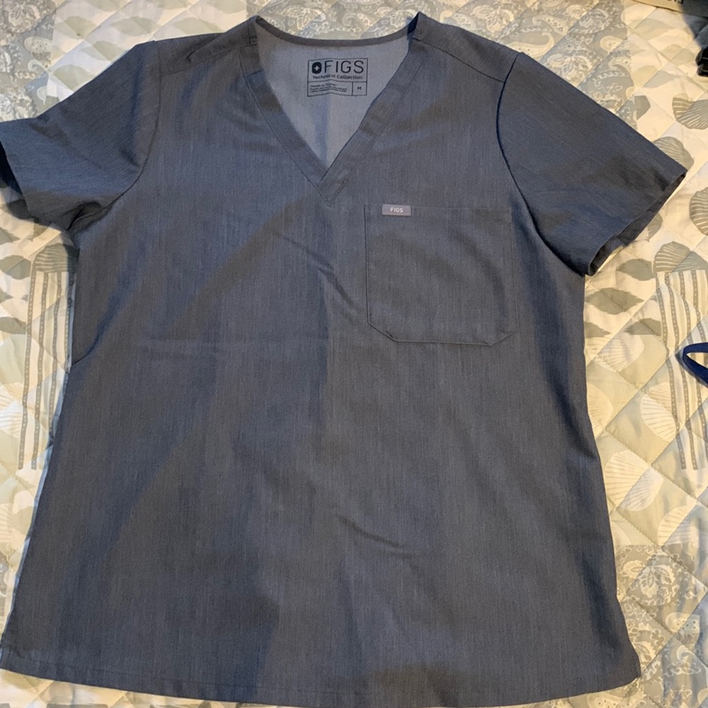 FIGS Scrub Set Heather Denim